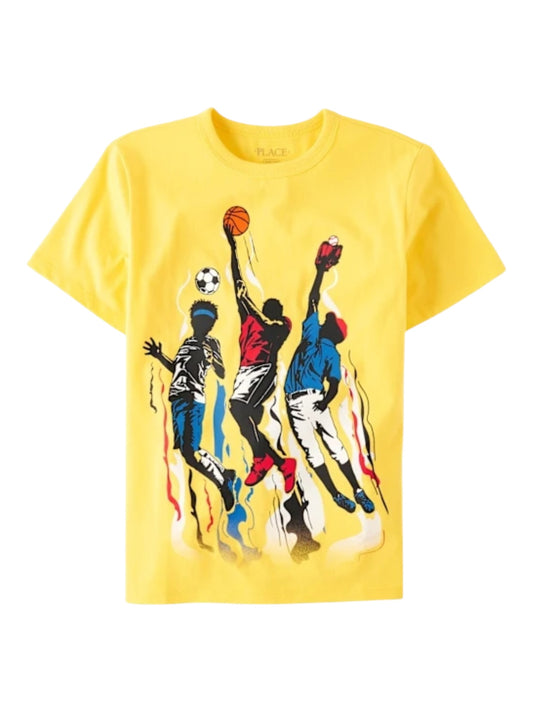 Yellow basketball children’s place boy shirt
