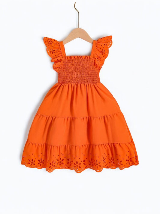 Orange razor girl Dress