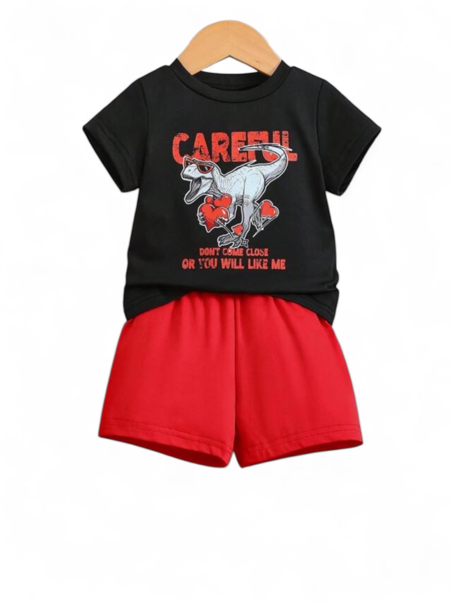 Careful don’t come close valentine  baby set