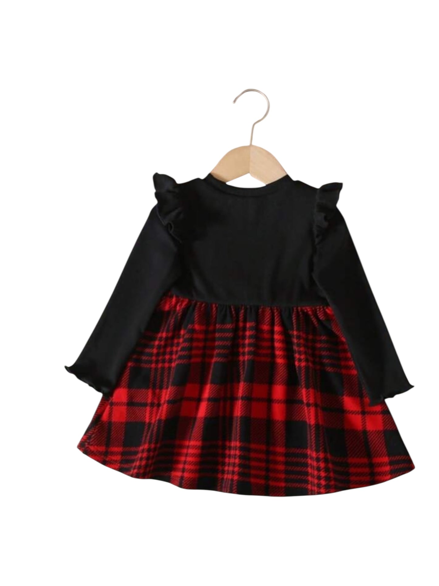 Black & red plaid baby dress