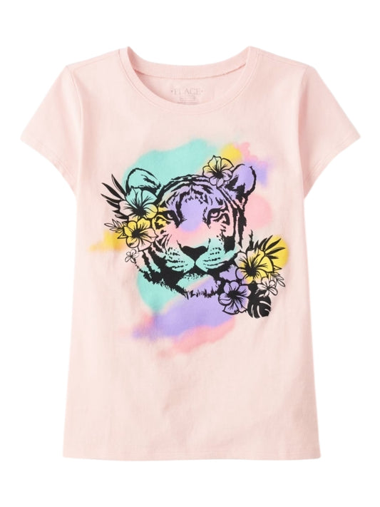 Cheetah pink children’s place girl blouse