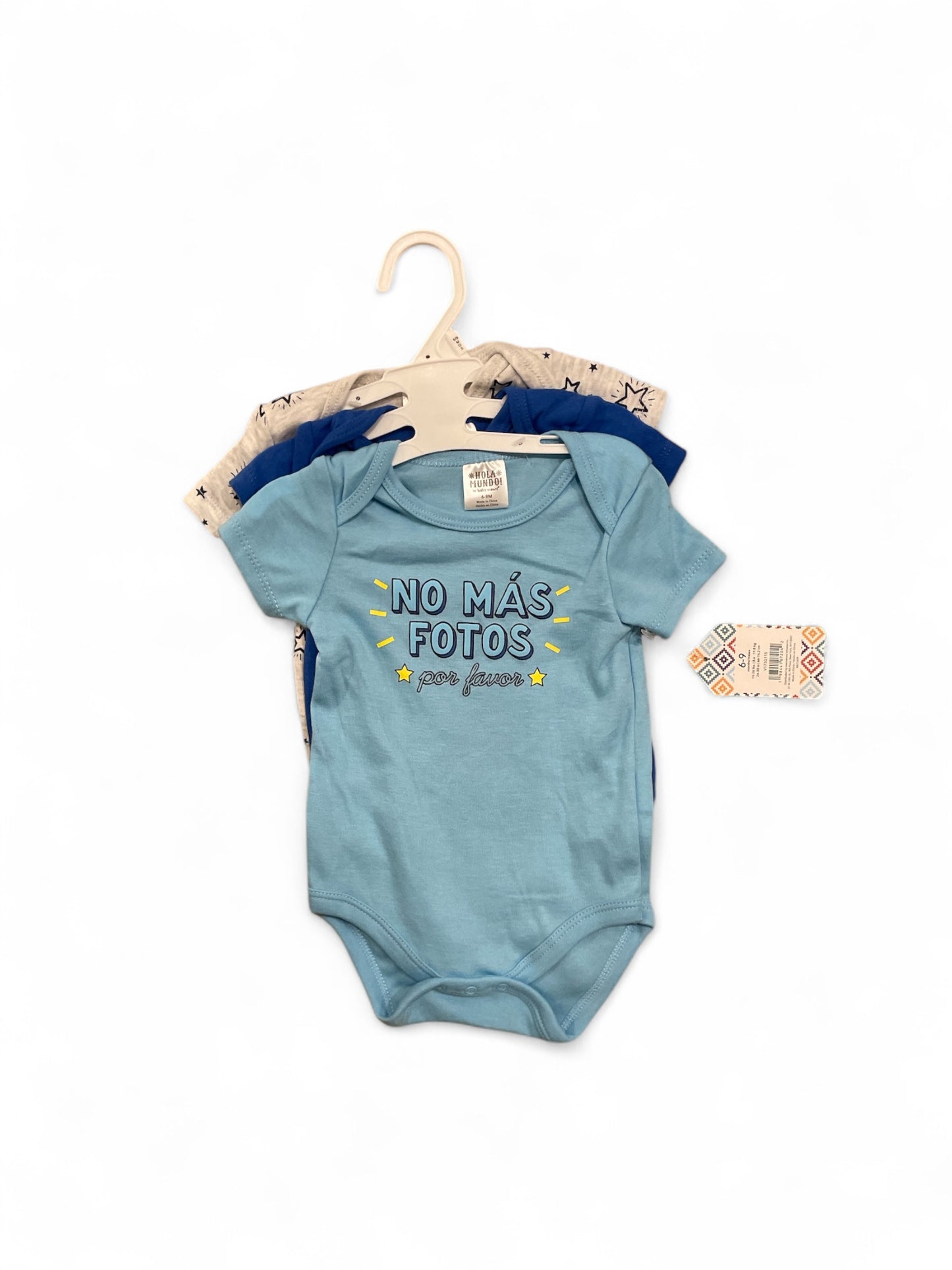 No mas fotos baby onesies set