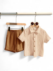 Brown boho boys set 2pc
