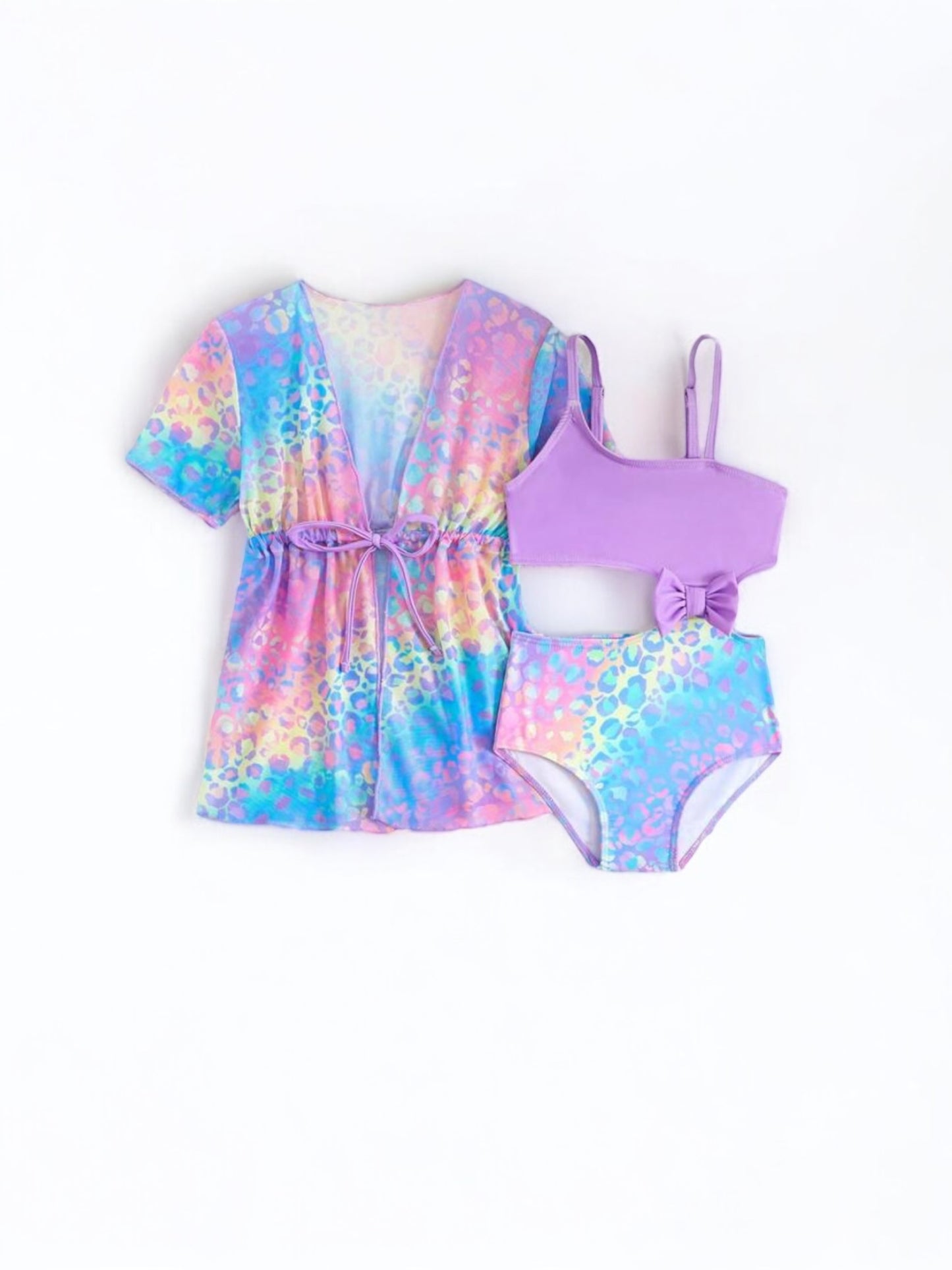 Purple 2pc baby swimsuit