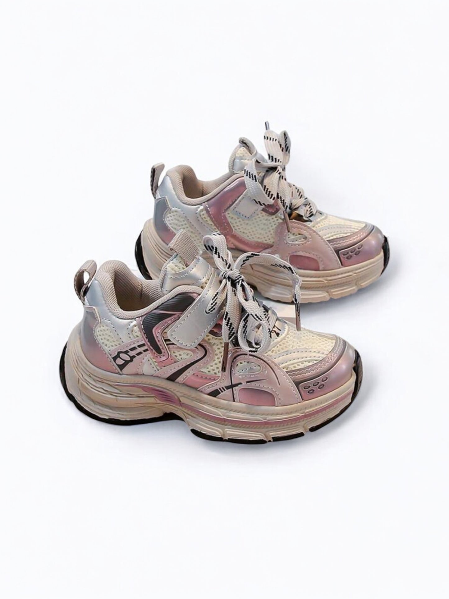 Pink and beige girls sneakers 2k5