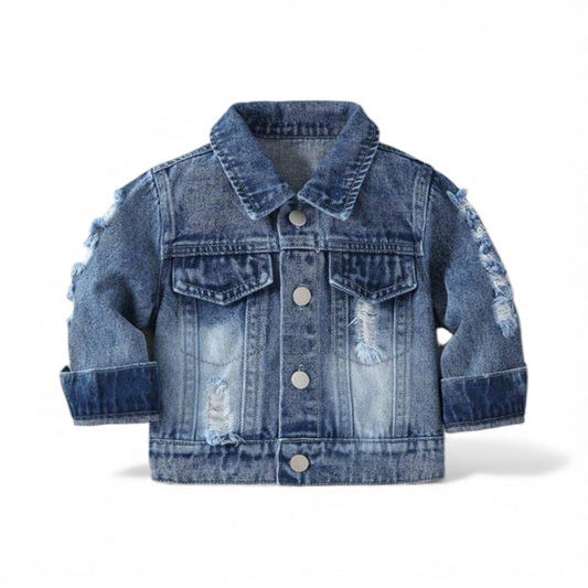 Denim ripped baby jeans jacket 2k5