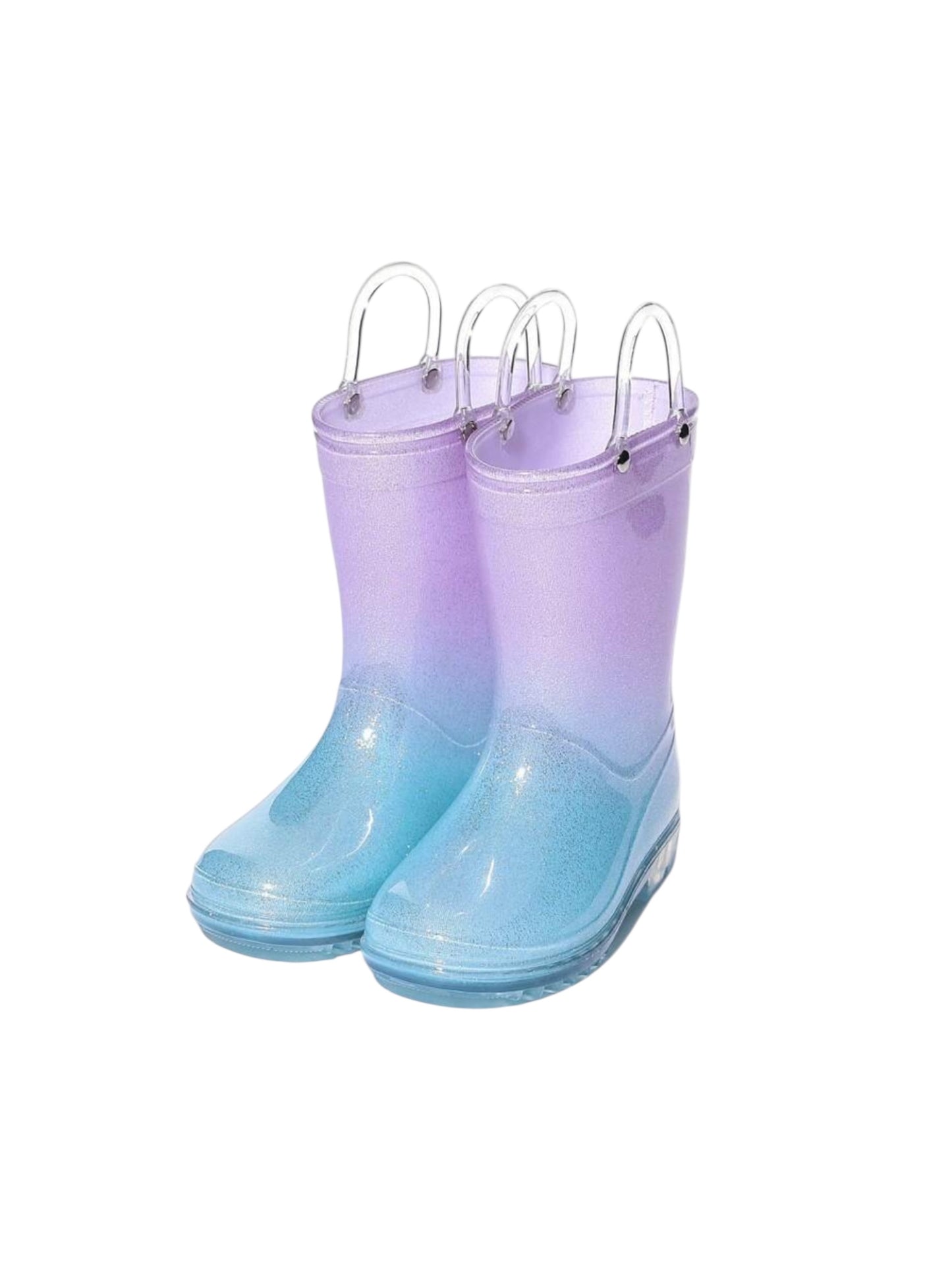 Purple & blue toddler rain boots 2k5
