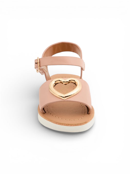 Pink heart toddler girl sandals