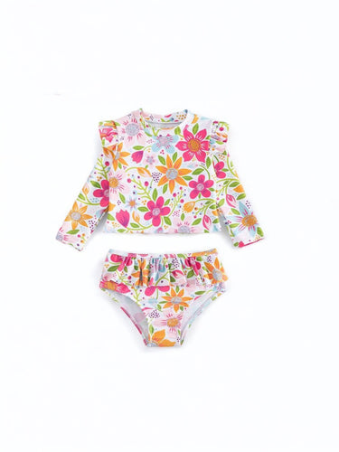 Floral 2pc swimsuit baby set
