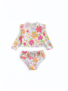 Floral 2pc swimsuit baby set
