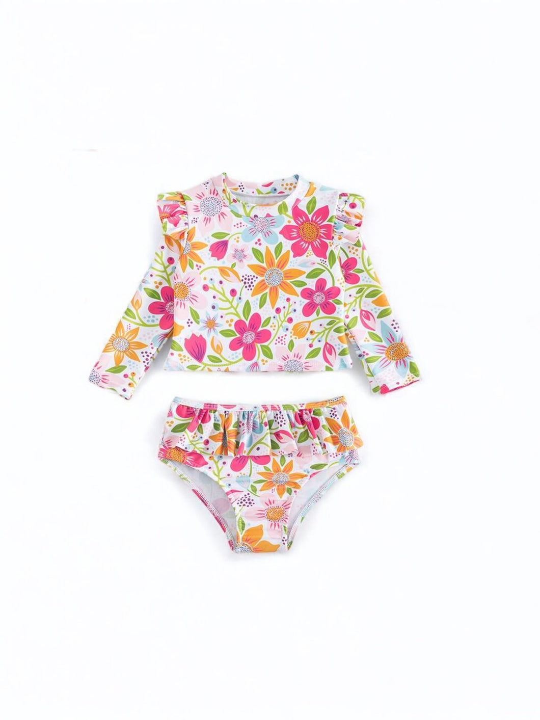 Floral 2pc swimsuit baby set