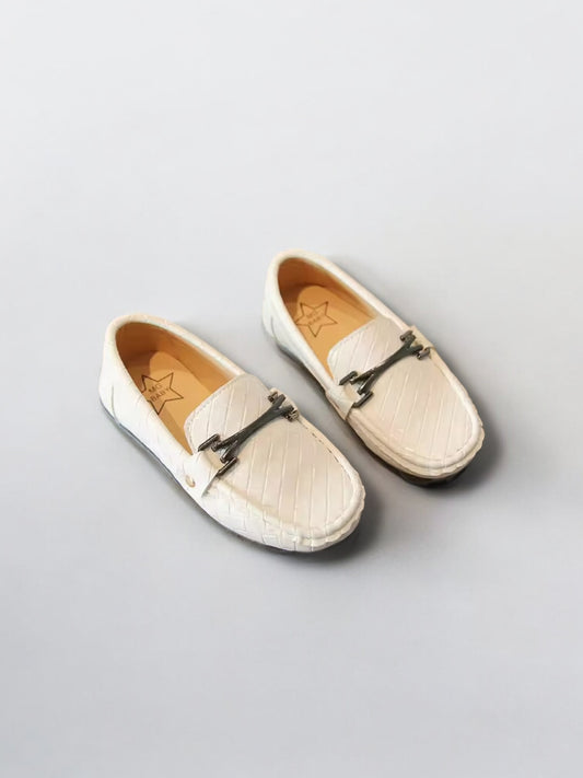 White loafer boys formal shoes mg 2k5