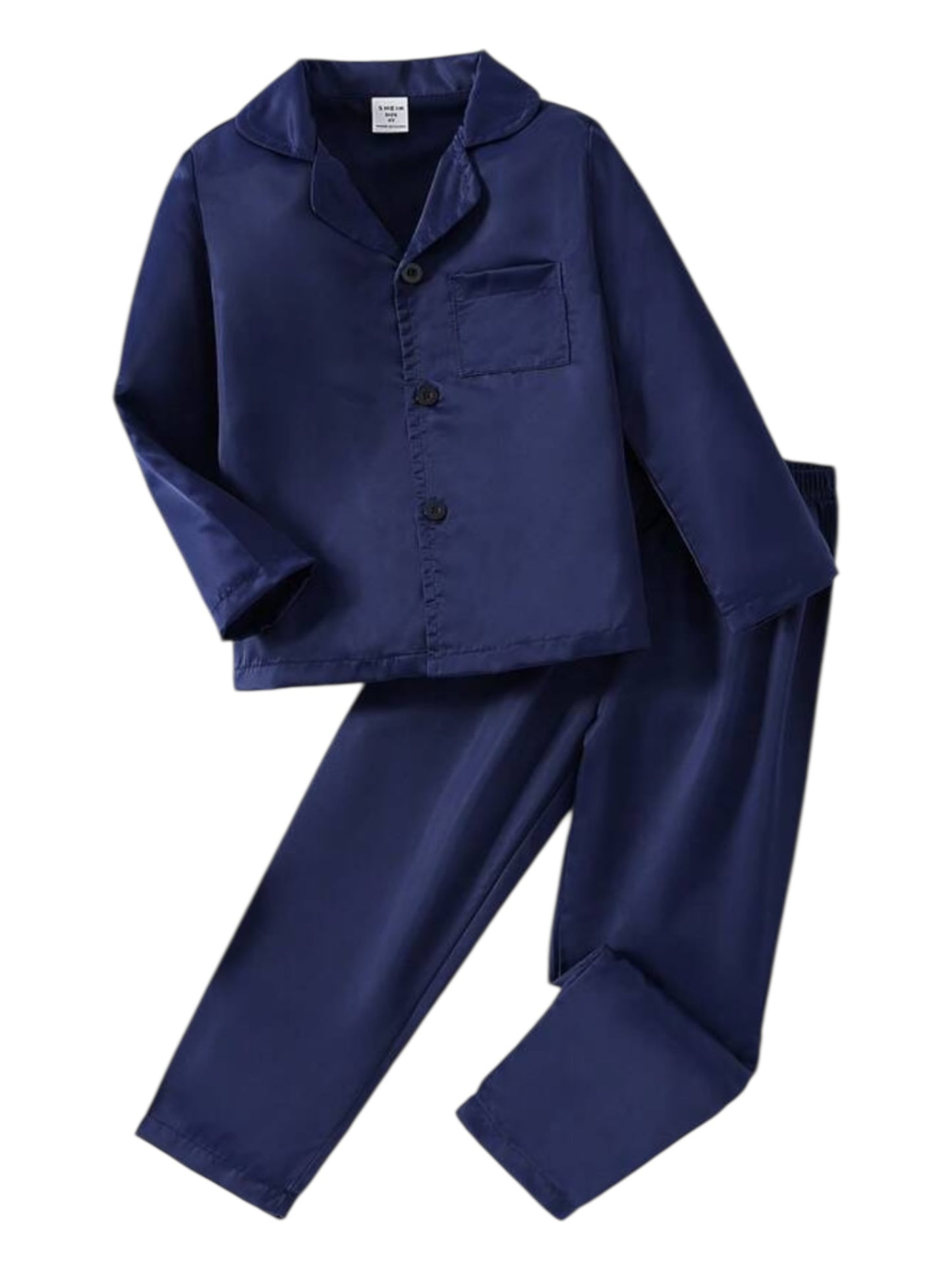Blue silk boys pj
