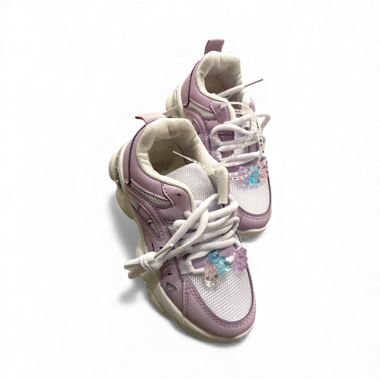 Bears purple & white girls sneakers
