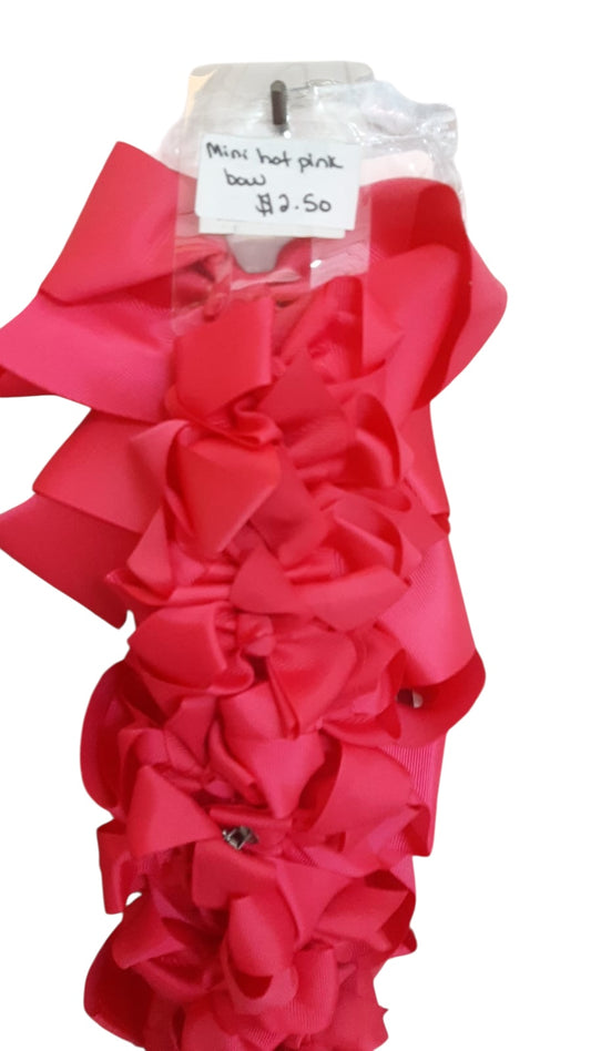 Mini/small hot pink bow