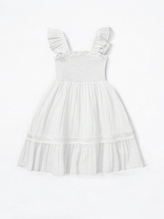 White beach girl dress