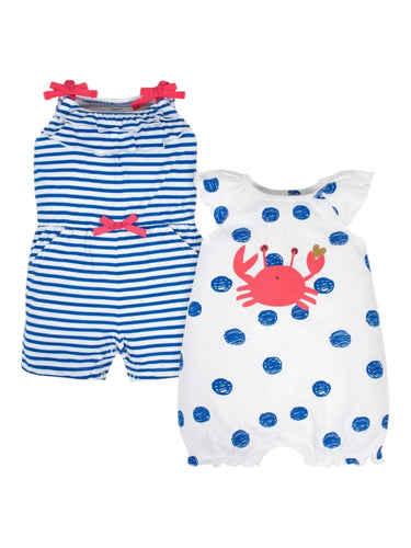 Crab polkadot 2pk baby gerber dress romper