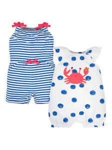 Crab polkadot 2pk baby gerber dress romper