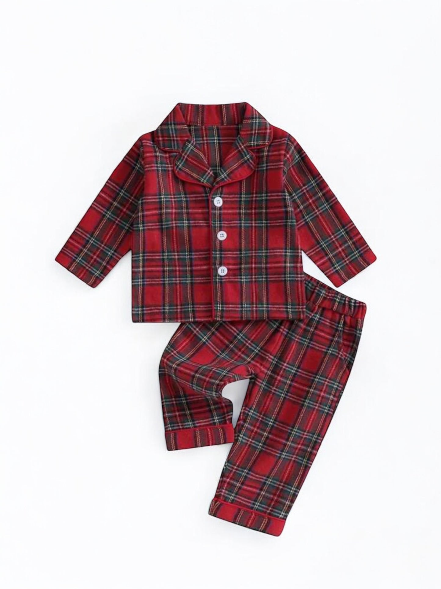 Plaid red unisex pj