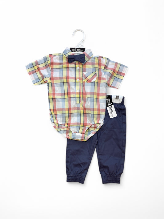 Mick Mack  stripe Easter baby set