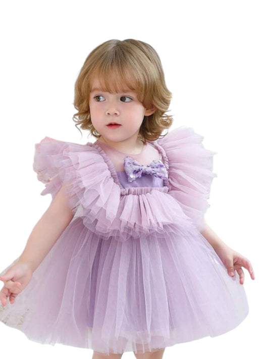 Purple formal baby girl dress