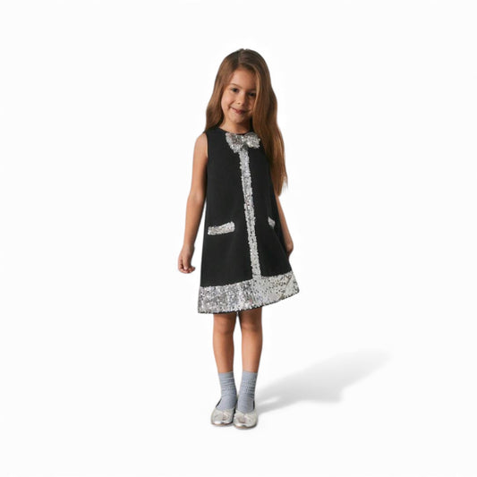 Black & sliver girls dress