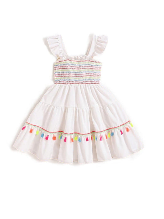 White multicolor Easter dress