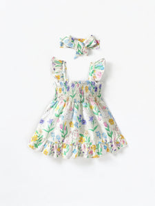 Easter girl dress with headband