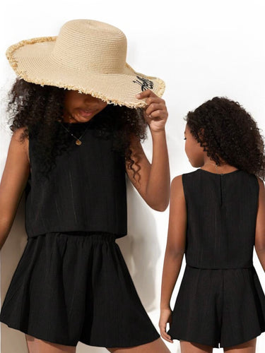 Beachy black 2pc girl set