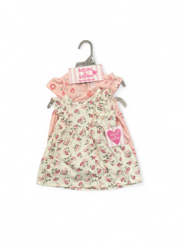 Button & stitches 2pc baby dress set