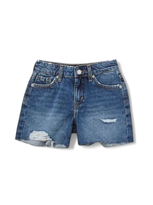 Unisex distress short jeans