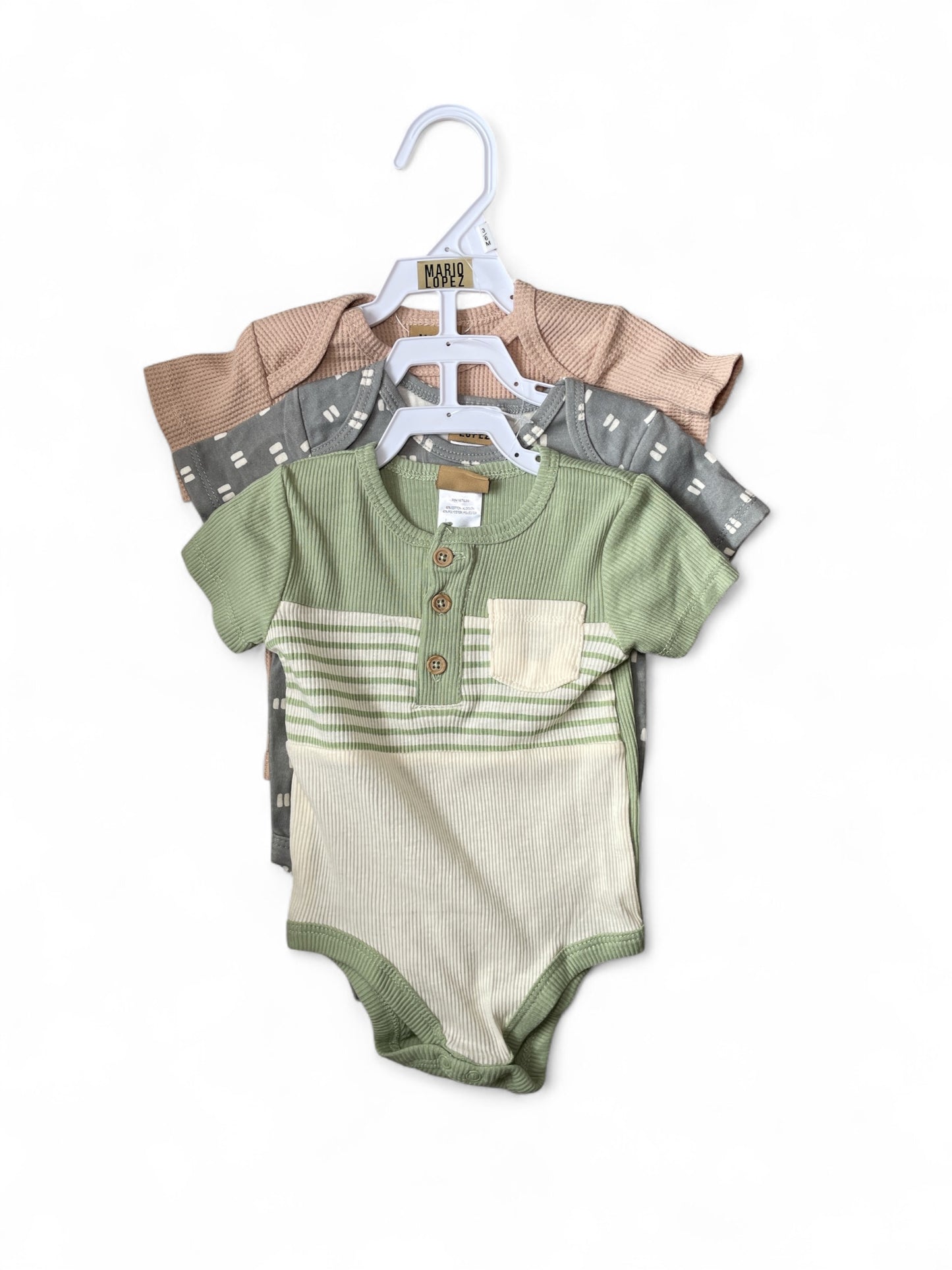 Mario Lopez 3pc baby onsies set
