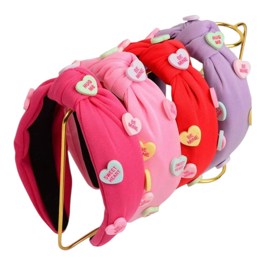 Sweet hearts girls headband