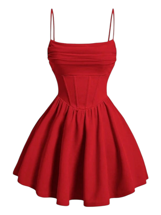 teen girls red Christmas dress
