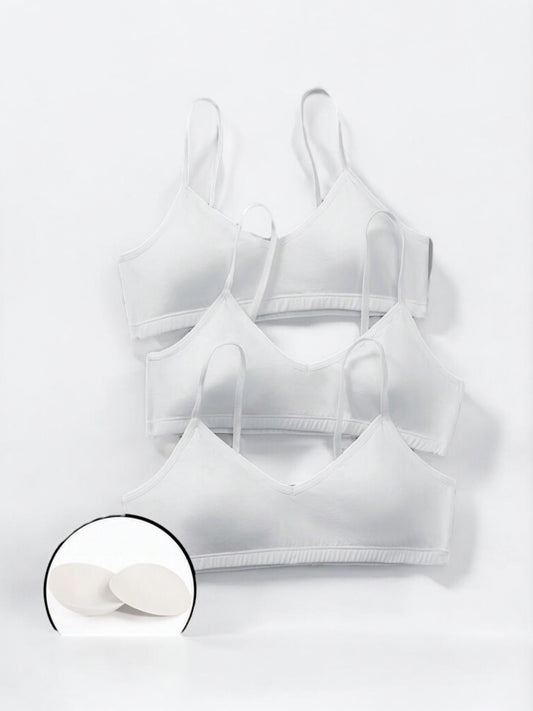 White  pre teen bralette (cotton)