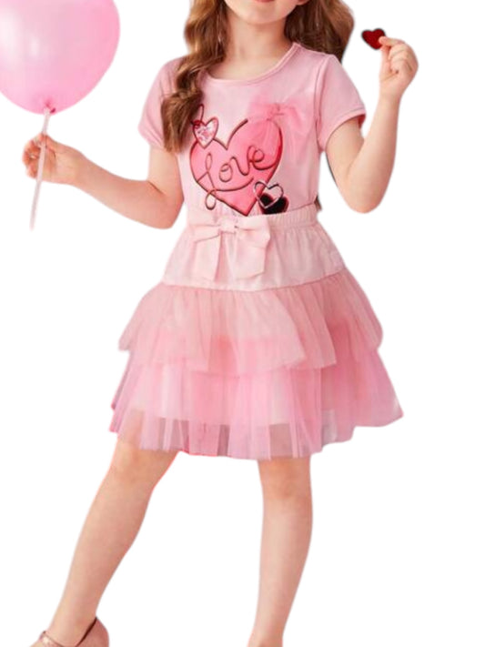 Love tutu & love top 2pc girl set