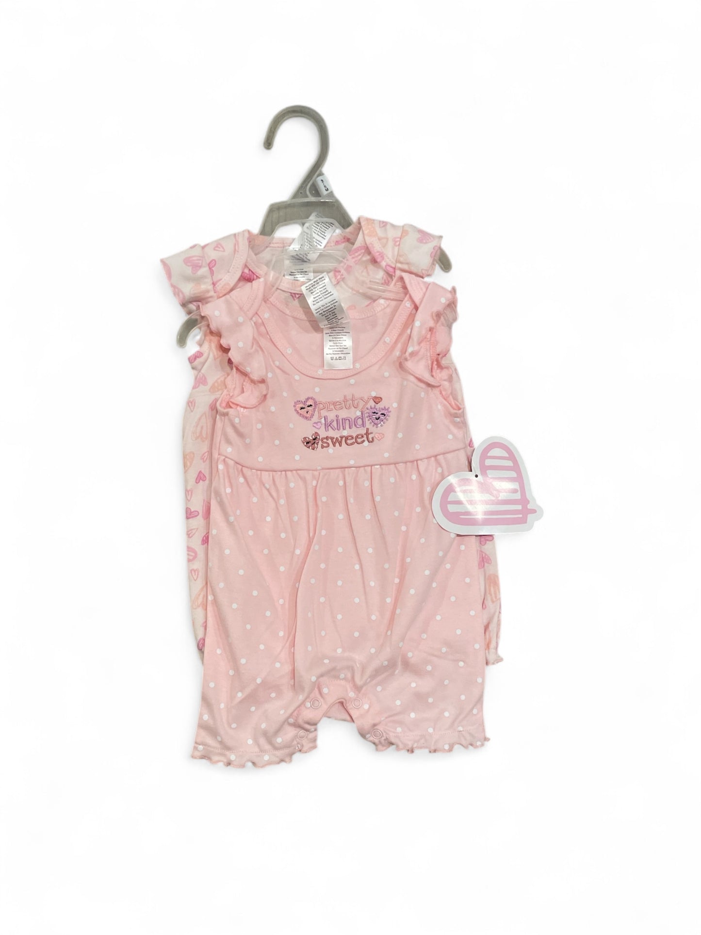 Pretty kind sweet 3pk baby onesies set