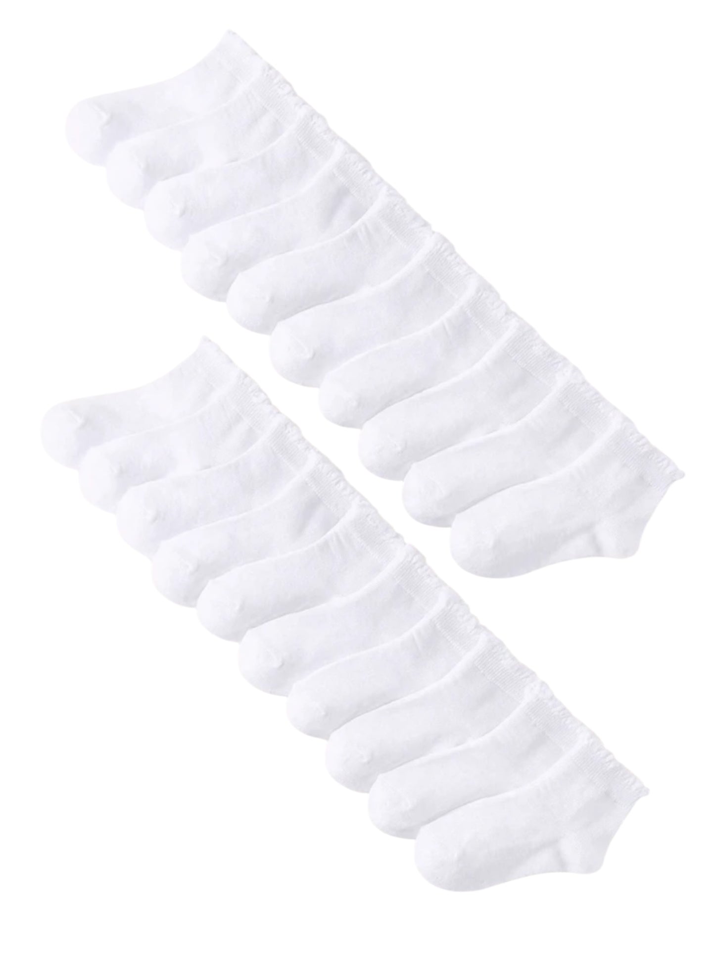 20 pk toddler girls white socks