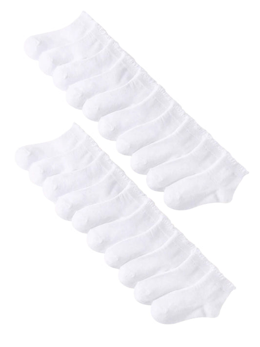20 pk toddler girls white socks