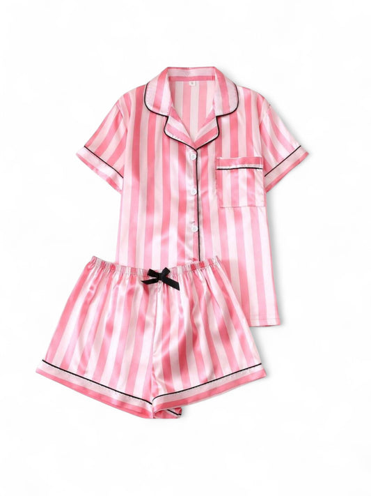 Pink stripe teen girls pj