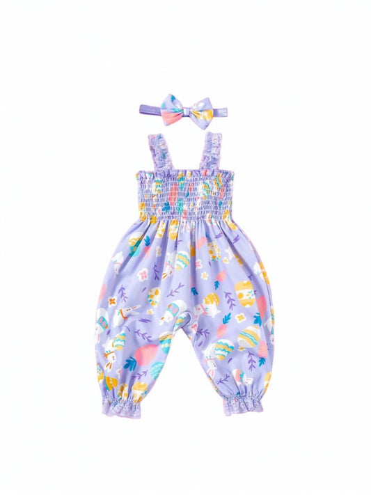 Easter purple jumper baby set
