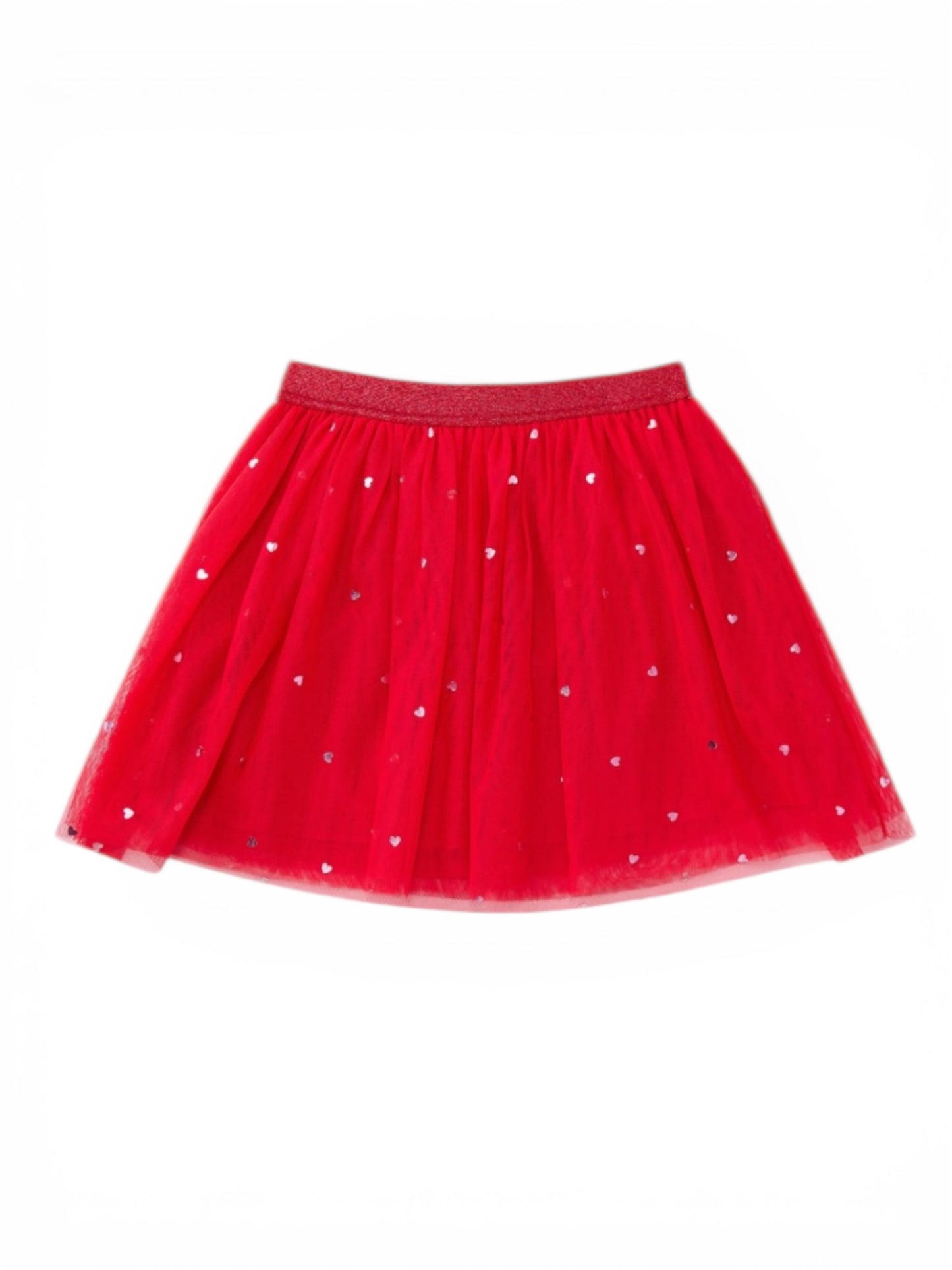 Red sparkly girls valentines tutu skirt