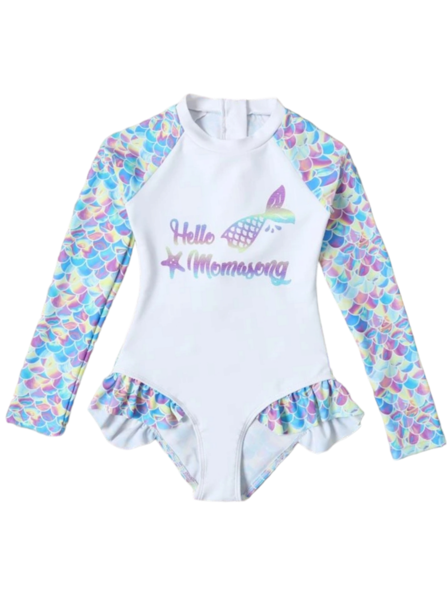 long sleeve mermaid girl swimsuit