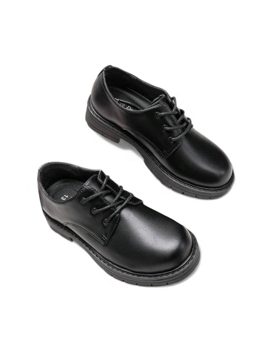 Black laced boys school shoes 2k5