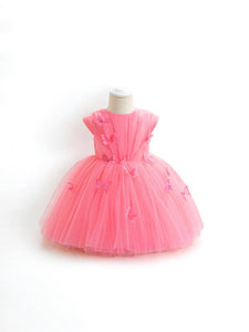 Pink butterfly baby girl dress