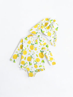 Lemon 2pc girl baby swimsuit