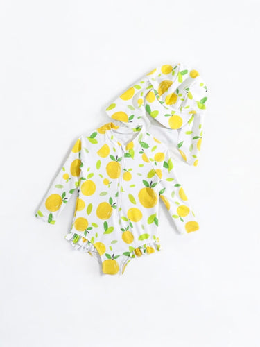 Lemon 2pc girl baby swimsuit