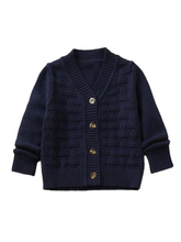 Boy button down  blue sweater