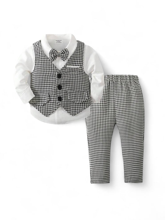 Grey two formal baby set vest set only shirt not included