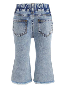 White bow baby girl long jeans 2k5